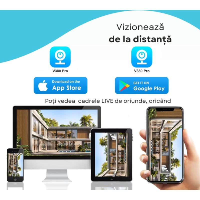 Camera de Supraveghere IP Dubla Inteligenta 360, 4G, 4K, 8 MP. 1080P, Zoom Optic 10X - imagine 12