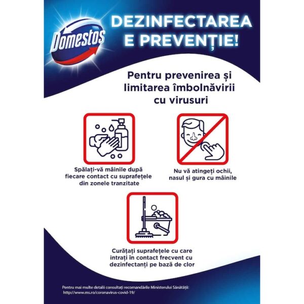 Dezinfectant gel inalbitor anticalcar Domestos Power Pine, 3.2L - imagine 3