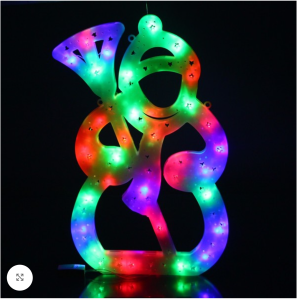 Decoratiune Luminoasa Om de Zapada Multicolor 45cm