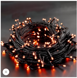 Instalatie LED Craciun 12m, 200 Led-uri, lumina rosie utilizare interior si exterior