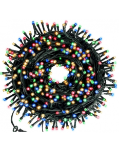 Instalatie LED Craciun 50m, 340 Led-uri, Multicolor, utilizare interior si exterior