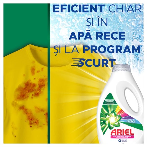 Detergent de rufe lichid Ariel Universal Gel New Formula, 120 Spalari, 5.6L - imagine 3