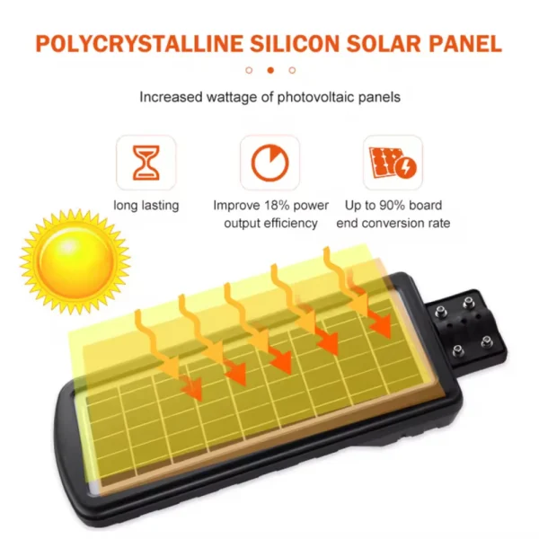 Lampa Solara LED 700W, Jortan,corp iluminat, cu incarcare solara, panou fotovoltaic, suport metalic, telecomanda - imagine 5