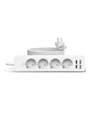 Prelungitor Jortan Multifunctional cu 4 Prize, Port-uri USB si Port-uri Type-C, Lungime 2 m