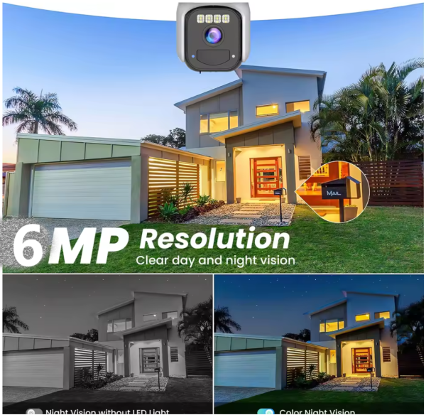 Camera de supraveghere 4G, Cu Panou Solar, 2 camere video integrate, 4 Lentile, 6MP, 4K, Vedere Panoramica, exterior/Interior 10X zoom, procesor AI, rotire rapida din aplicatie, vedere nocturna color, senzor de miscare, lumina LED, inteligenta de urmarire - imagine 7