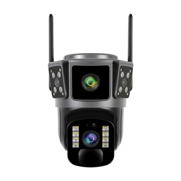 Camera de supraveghere 4G, Cu Panou Solar, 2 camere video integrate, 4 Lentile, 6MP, 4K, Vedere Panoramica, exterior/Interior 10X zoom, procesor AI, rotire rapida din aplicatie, vedere nocturna color, senzor de miscare, lumina LED, inteligenta de urmarire - imagine 4
