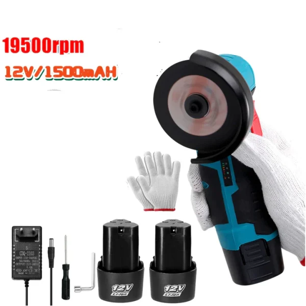Mini polizor unghiular Flex Fara fir cu 2 Acumulatori 48V, 5 Discuri, 76 mm incluse, 19500 Rpm, 750W, 1500 mAh, Autonomie Mare - imagine 15
