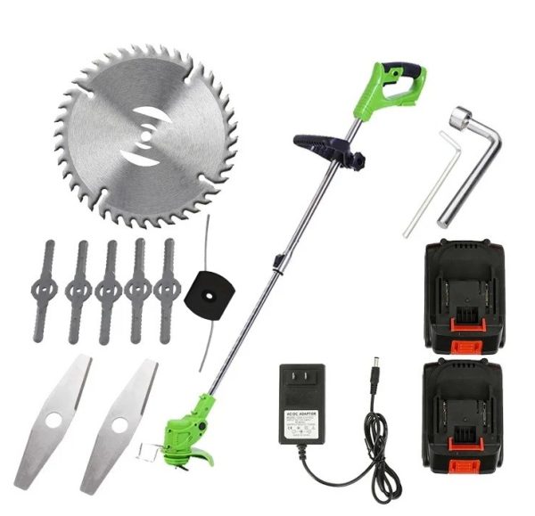 Motocoasa Electrica cu 2 Acumulatori 48V,Autonomie 4 ore 13000 mAh, Brat Extensibil, 9 Lame