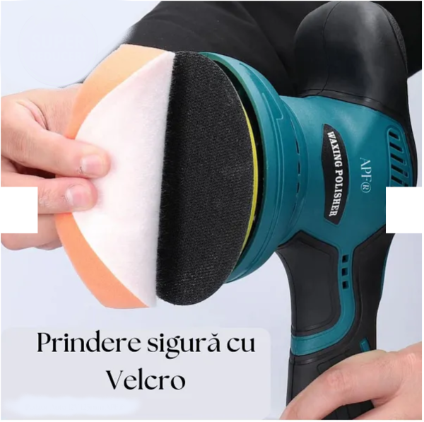 Aparat Polish Auto Profesional cu 2 Acumulatori 12V, 8 Viteze, 2500–5000 RPM, Orbital pentru Detailing - imagine 11