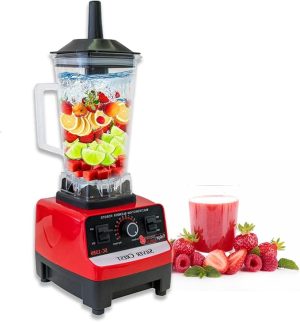 Blender Profesional 2L, 2000W, 15 Trepte de Viteză, 2 în 1, Funcție Autocurățare, Mixare Rapidă