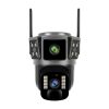 poza frontala Camera supraveghere 4G cu panoul solar, 4 lentile, 6MP