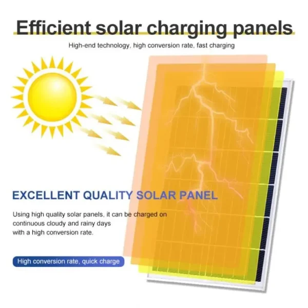 Proiector solar LED jortan 100W, cu Telecomanda, Suport prindere inclus, Panou Fotovoltaic, Autonomie Mare, Senzor miscare, Senzor de lumina - imagine 11