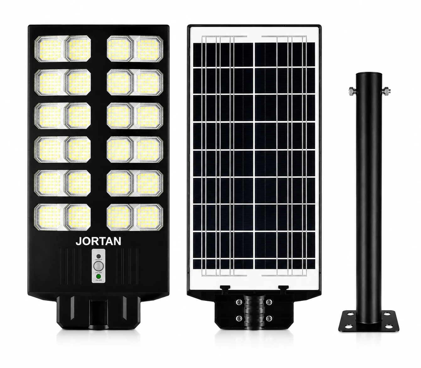 lampa solara dubla led jortan 2400w telecomanda suport metalic inclus unghi larg de iluminare