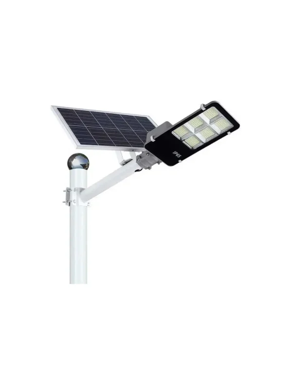 Lampa solara Stradala LED Jortan 400W, Telecomanda, Senzor de Lumina, Senzor de Miscare, Lumina rece, Stalp metalic inclus, Autonomie mare, Rezistenta la apa, Multiple functii de programare - imagine 7