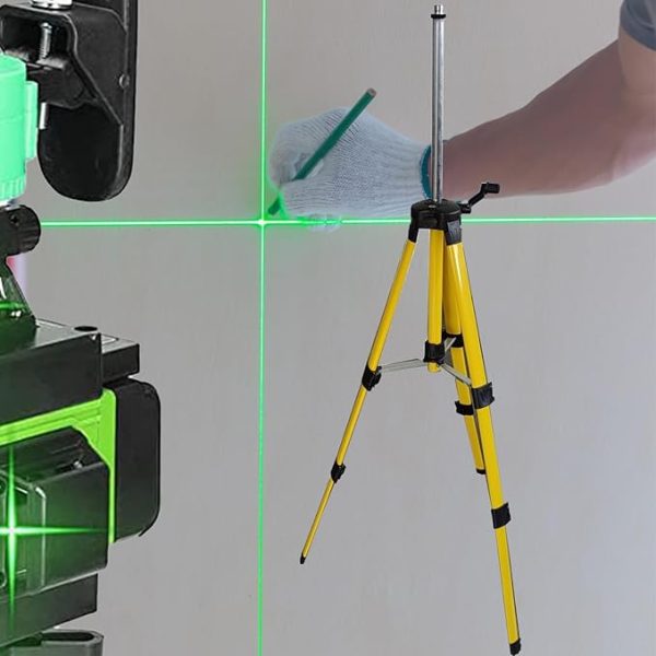 Nivela Laser 4D cu 16 Linii, Autonivelare, 2 Acumulatori, Lumina Verde, Trepied 150 cm, Telecomandă, Platformă Ridicare, Profesională - imagine 14