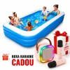 piscina gonflabila 3 inele family dimensiuni 120 x 100 x 50cm si boxa karaoke cadou