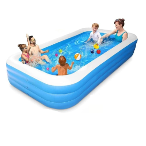 Piscina gonflabila 3 inele Family, Dimensiuni, 200 x 150 x 65 cm, Material Rezistent, Potrivita pentru copii si Adulti