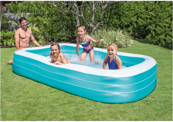 Piscina gonflabila 3 inele Family, Dimensiuni, 266 x 165 x 65 cm, Material Rezistent, Potrivita pentru copii si Adulti - imagine 6