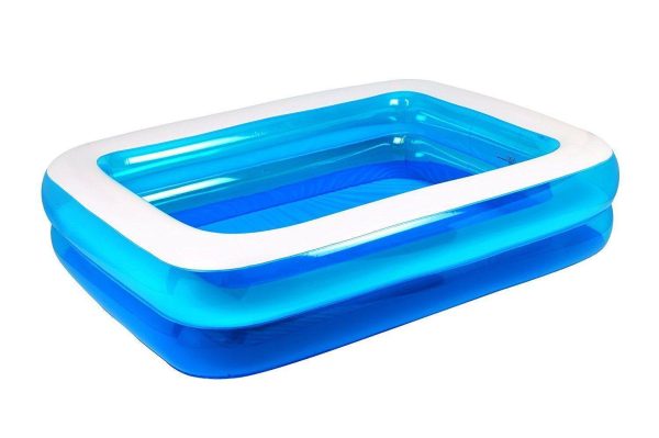 Piscina gonflabila Family XXL, cu Pompa electrica Cadou si ventilator, Dimensiuni, 200 x 150 x 50 cm, 2 inele, Material Rezistent, Potrivita pentru copii si Adulti - imagine 5