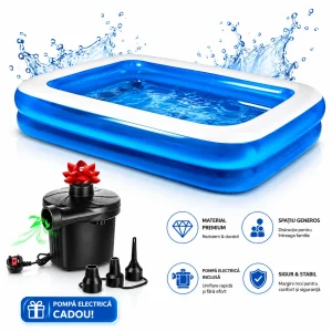 piscina gonflabila family xxl pompa electrica cadou