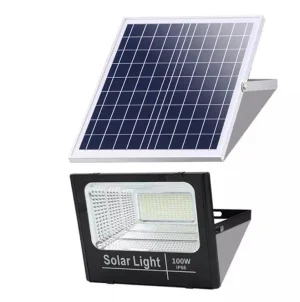 Proiector solar LED jortan 100W, cu Telecomanda, Suport prindere inclus, Panou Fotovoltaic, Autonomie Mare, Senzor miscare, Senzor de lumina