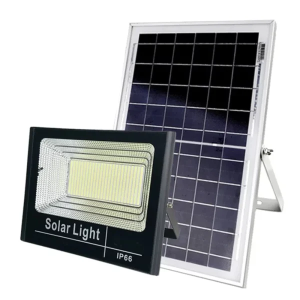 Proiector solar LED jortan 1200W, Telecomanda, Suport prindere inclus, Panou Fotovoltaic, Autonomie Mare, Senzor miscare, Senzor de lumina