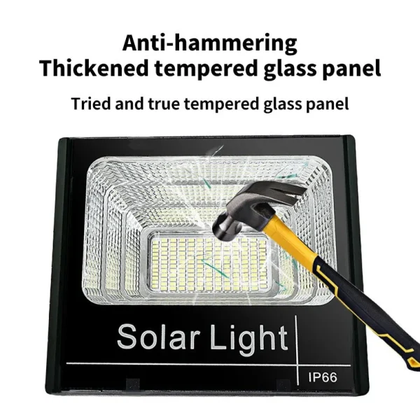 Proiector solar LED jortan 200W, cu Telecomanda, Suport prindere inclus, Panou Fotovoltaic, Autonomie Mare, Senzor miscare, Senzor de lumina - imagine 8