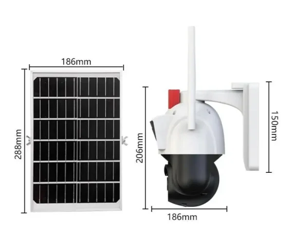 Set 2X Camera de supraveghere 4G, Cu Panou Solar, 2 camere video integrate, 6MP, 4K, exterior, 10X zoom, procesor AI, rotire rapida din aplicatie, 2 lentile, vedere nocturna color, senzor de miscare, lumina LED, inteligenta de urmarire - imagine 2