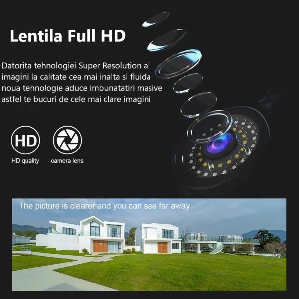 Set 2X Camere de supraveghere Jortan WIFI, Full HD, Detectie umana, rotire rapida din aplicatie, 360 grade, Vedere color noaptea, 2X Carduri 32GB - imagine 5