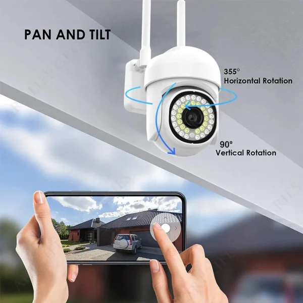 Set 2X Camere de supraveghere Jortan WIFI, Full HD, Detectie umana, rotire rapida din aplicatie, 360 grade, Vedere color noaptea, 2X Carduri 32GB - imagine 9