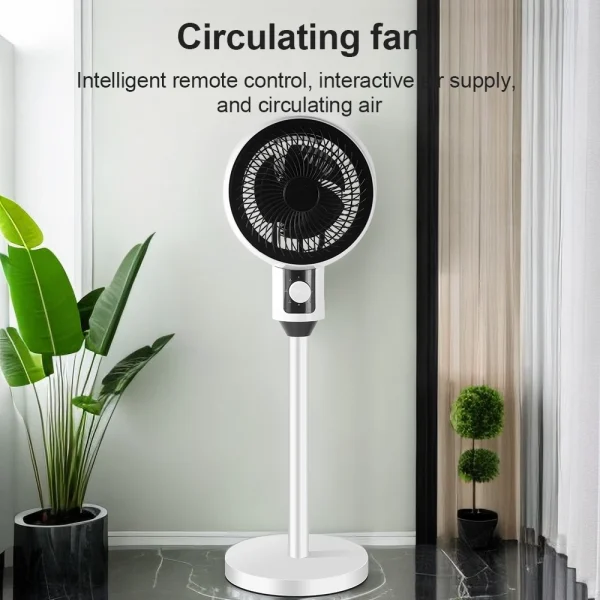 Ventilator cu picior, 3 trepte de viteza, 40W, cu circulatie a aerului, oscilatie 60°, inclinare 90°, silentios - imagine 11