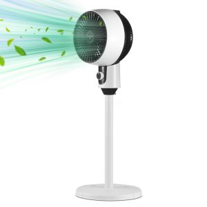 Ventilator cu picior, 3 trepte de viteza, 40W, cu circulatie a aerului, oscilatie 60°, inclinare 90°, silentios