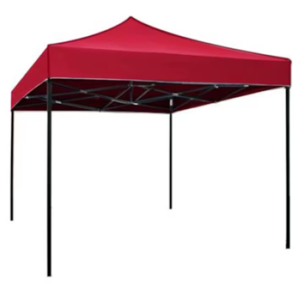 Cort Pavilion 3x3m Pliabil, Cadru Metalic, pentru Curte, Grădină și Evenimente, Rosu