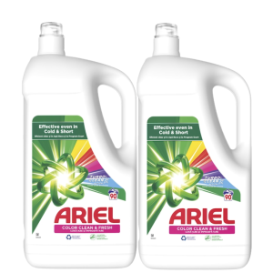 Pachet 2X Detergent lichid Ariel Color Clean & Fresh, 90 spalari, 4.5L