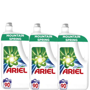 Pachet 3X Detergent de rufe lichid Ariel Mountain Spring Cold, 270 spalari, 4.5L