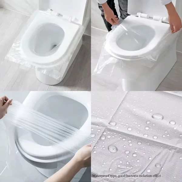 Set 100x Protecții Igienice de Unică Folosință pentru Colac WC, Portabile, Ideale pentru Toaletă Publică sau Călătorii - imagine 2