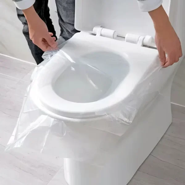 Set 100x Protecții Igienice de Unică Folosință pentru Colac WC, Portabile, Ideale pentru Toaletă Publică sau Călătorii - imagine 5
