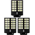 Set 3X Lampa Solara Dubla LED Jortan, 2000W, Telecomanda, Suport metalic inclus, Unghi Larg de iluminare, Autonomie extinsa, Senzor de miscare si de Lumina, Panou Solar Monocristalin