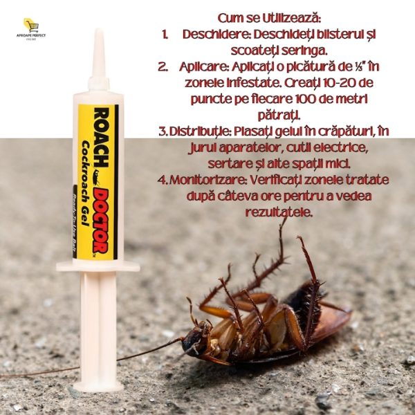 Set 4x Gel Anti-Gândaci Roach Doctor, Eliminare Rapidă și Eficientă, Protecție de Lungă Durată - imagine 3