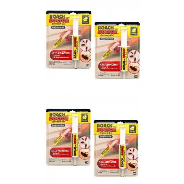 Set 4x Gel Anti-Gândaci Roach Doctor, Eliminare Rapidă și Eficientă, Protecție de Lungă Durată