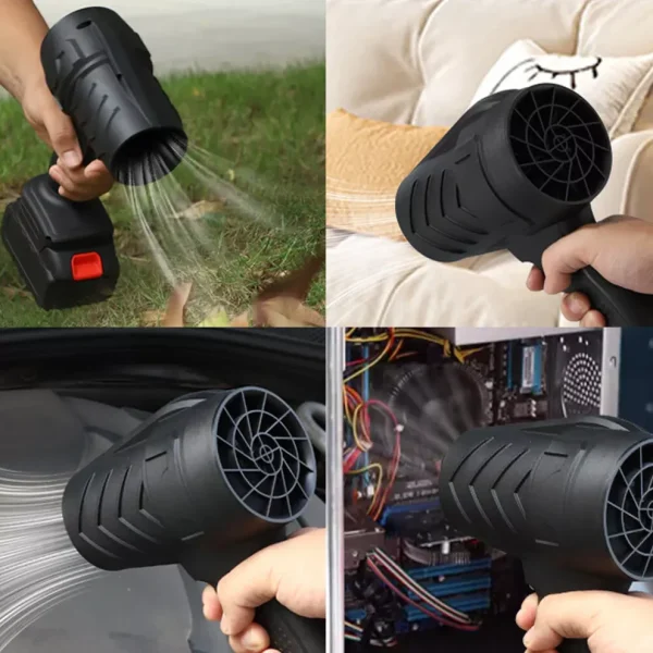 Suflantă de Aer Portabilă 36V, cu 2 Acumulatori 3000mAh, 4 Viteze, 32.000 RPM, Pentru Frunze, Praful din Curte, Grătar sau Zăpadă Ușoară - imagine 7