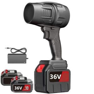 Suflantă de Aer Portabilă 36V, cu 2 Acumulatori 3000mAh, 4 Viteze, 32.000 RPM, Pentru Frunze, Praful din Curte, Grătar sau Zăpadă Ușoară