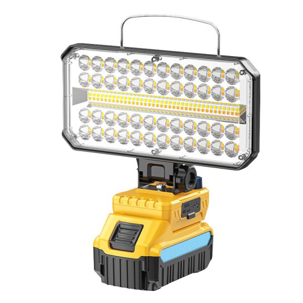 Lampă de Lucru LED Profesională Acumulator 18V, Reglabilă 3500 mAh, 80W, 3800 Lumeni, Lumină Caldă si Rece, Port USB Încărcător Telefon Type-C - imagine 8