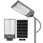 Lampa solara LED Next gen 1000W, 9500 Lumeni, Telecomanda, Senzor de Lumina, Senzor de Miscare, Lumina rece, Stalp metalic inclus, Autonomie mare, Rezistenta la apa, Multiple functii de programare