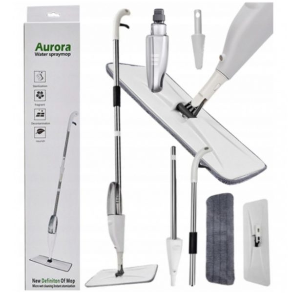 Mop cu functie de pulverizare Husa detasabila microfibra, Rezervor Apa, Curatare Eficienta, Pentru Gresie Parchet si Podele - imagine 3