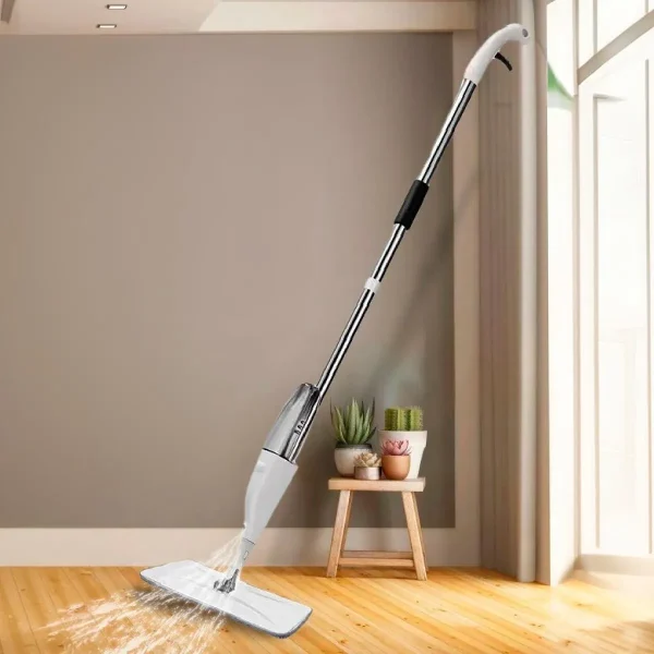 Mop cu functie de pulverizare Husa detasabila microfibra, Rezervor Apa, Curatare Eficienta, Pentru Gresie Parchet si Podele - imagine 2