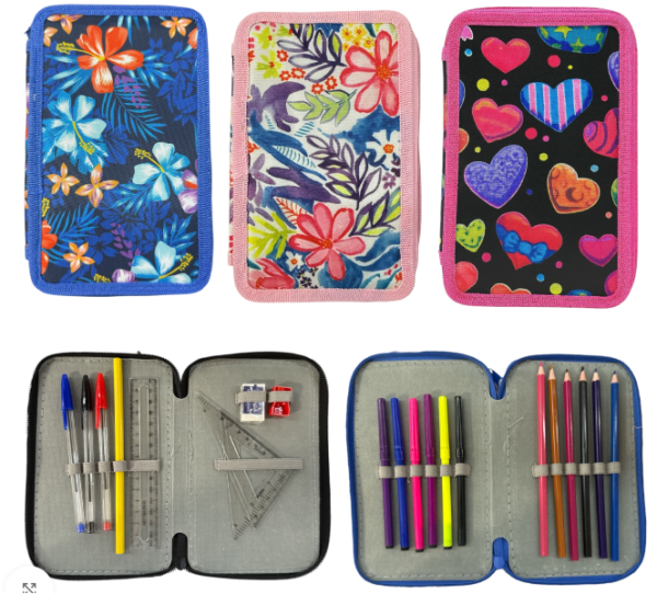Penar Echipat cu 2 fermoare pentru fete, 21 Piese Multicolor