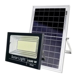 Proiector solar LED 1500W, Solar Light 9000 Lumeni, Telecomanda, Panou Fotovoltaic, Autonomie Mare, Senzor miscare Senzor de lumina