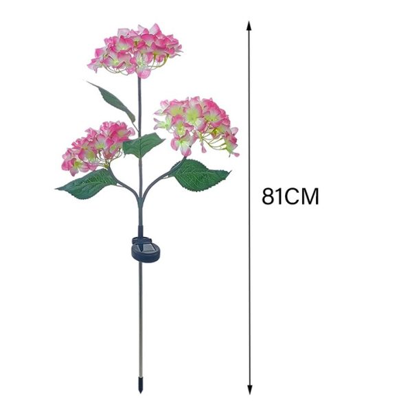 Set 2X Lampa Solara Decorativa de Gradina Flori Roz cu LED 80Cm, Iluminat Exterior, Rezistent la Apa, Decor Ambiental pentru Curte si terasa - imagine 12