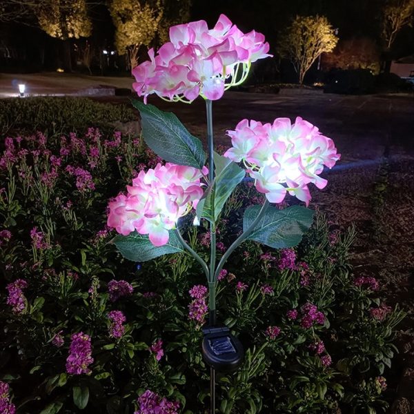 Set 2X Lampa Solara Decorativa de Gradina Flori Roz cu LED 80Cm, Iluminat Exterior, Rezistent la Apa, Decor Ambiental pentru Curte si terasa - imagine 10